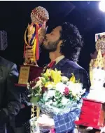  ??  ?? Samarpan after winning the Mr Gay World India 2018 title