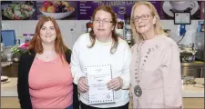  ??  ?? Caroline Cunningham, Emer Cummins and Cllr Rosaleen O’Grady.