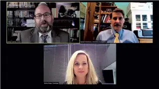  ??  ?? Pictured top left to right are C.A.R. Deputy Chief Economist Jordan Levine, Principal Economist of Kleinhenz Economics Robert Kleinhenz, and below is Corelogic Deputy Chief Economist Selma Hepp.