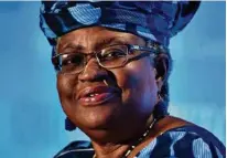  ??  ?? La Nigériane Ngozi Okonjo-Iweala bénéficie notamment du soutien du Parlement européen. Les Etats européens apparaisse­nt toutefois divisés.