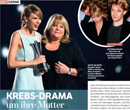  ??  ?? SZENE
SEITE AN SEITE Popstar Taylor Swift („I Knew You Were Trouble“) und ihre Mutter Andrea sind unzertrenn­lich