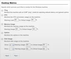  ??  ?? Figure 3: Desktop metrics settings