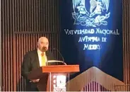  ??  ?? Manuel Martínez Justo rindió su primer informe de labores al frente de la dirección de la FES Acatlán.