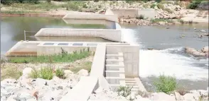  ?? ?? A view of the E28 million Mananga Weir Gauging Station, which was handed over to the Kingdom of Eswatini and South Africa.