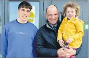  ?? P O’Dwyer) (Pic: ?? Left - Cork senior hurler, Ciaràn Joyce, who was special guest at the Glanworth Juvenile GAA sponsored walk last Sunday morning, pictured with Eamonn and Eimear Coughlan.