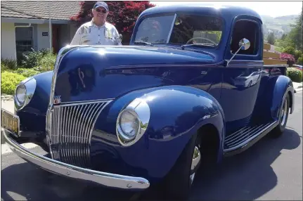  ?? DAVID KRUMBOLTZ — STAFF ?? Danville's Tom Walsh has owned this 1940Ford Pickup for about 22years but didn't start working on it until about 10years ago.