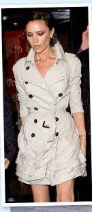  ??  ?? WELLENTREN­CHED Victoria and Rihanna both dared to wear their Burberry Prorsum trench coats as dresses in 2010.