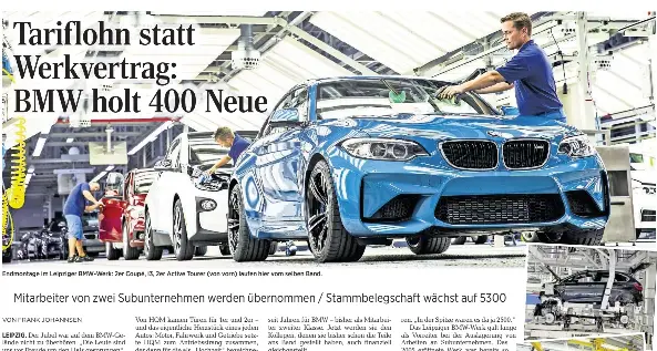 Tariflohn Statt Werkvertrag Bmw Holt 400 Neue Pressreader