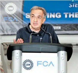  ??  ?? Sergio Marchionne controla los destinos del grupo FCA. 2