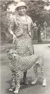  ??  ?? LEFT: In a photo available at the sale, Etta Moten Barnett walks a leopard in Ethiopia, while a guest of Haile Selassie.