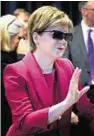  ??  ?? Nicola Sturgeon looks at a 3D simulator during a visit to the AFRC