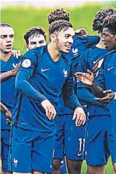  ??  ?? RIVAL. Amine Gouiri, el goleador de Francia, llega de anotar nueve goles en el Premundial.