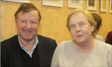  ??  ?? Eamon and Bridie Galavan from Bree enjoying a night out at the New Ross Drama Festival recently.