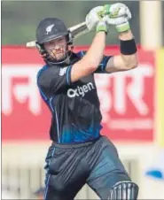  ?? PARWAZ KHAN/HT FILE ?? Martin Guptill (in pic) and Tom Latham got off to a great start because they got a hard ball on an unused pitch.