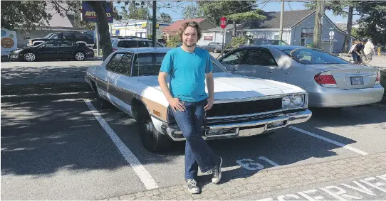  ?? PHOTOS: KYLE HANGER ?? Kyle Hanger purchased this 1974 Plymouth Fury III from the Fargo TV production studio after the car was used sparingly in a background scene on the show.