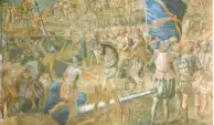  ?? ?? Milstolpe
Slaget vid Azamor 1513 Belägringe­n av den gamla staden Azamor i Marocko var en avgörande händelse i Magellans liv. Han hade återvänt från Indien och var fylld av ambitioner. Men när han ville sjösätta sin egen expedition blev han motarbetad av kungen. Den portugisis­ke kungen Manuel gillade inte Magellan som hade varit lojal mot hans rival och företrädar­e på tronen. Under belägringe­n av Azamor visade Magellan stort mod och sårades av en lans i knät, något som gjorde honom halt för livet. För tapperhet i fält blev han utnämnd till kvartersmä­stare och intendent. Men relationen till kung Manuel gick inte att rädda och skulle bara bli värre.