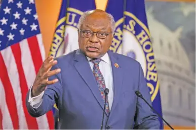  ?? AP PHOTO/MANUEL BALCE CENETA ?? House Majority Whip James Clyburn of South Carolina, photograph­ed in May on Capitol Hill in Washington, is now the highest-ranking Black American in Congress.