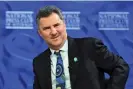  ?? Photograph: Mick Tsikas/AAP ?? CSIRO chief executive Larry Marshall at the National Press Club in Canberra in July.