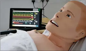  ??  ?? n PATIENT: The high fidelity SimMan robot (above) and Junior Sim (below)