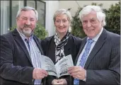  ??  ?? Charlevill­e show sponsor Noreen O’Leary of O’Leary’s Bar, pictured with Eugene Madigan and Billy Biggane at the 2018 launch.