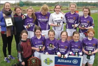  ??  ?? The Scartaglin NS girls team that won the county title at the Mini Sevens Football finals