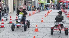  ?? SZ-FOTO: KÖ ?? Mit dem Kettcar ging es für Kinder in die Radarfalle.