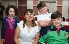  ??  ?? Sara, Danny and Charlie Cronin and Niamh Cashman pictured at the Kanturk Juvenile GAA Social.