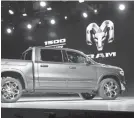  ?? CARLOS OSORIO/AP ?? The 2019 Ram 1500 debuts at the 2018 Detroit auto show.