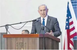  ?? Ohad Zwigenberg / AP ?? Netanyahu, en un acto en el Museo de la Tolerancia de Jerusalén, ayer.