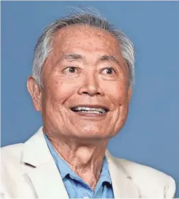  ?? REBECCA CABAGE/INVISION/AP ?? Actor George Takei is a cast member and consultant on AMC’s “The Terror: Infamy,” premiering Monday.