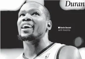  ?? AFP PHOTO ?? Kevin Durant