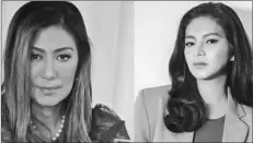  ??  ?? Film Academy of the Philippine­s Director-General Vivian Velez to Angel Locsin: "I do believe you have a good heart in helping others."