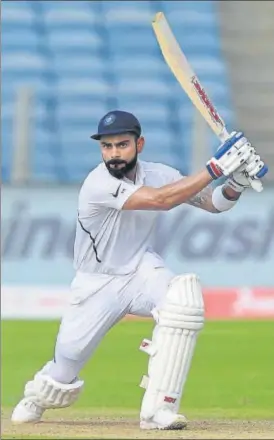  ?? AFP ?? ■
India captain Virat Kohli hit the seventh double century of his Test career in Pune against South Africa. Only three players have scored more double tons than him in the format.