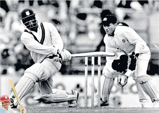  ??  ?? Free-flowing style: Desmond Haynes in action for West Indies against Australia in 1989 at Sydney and (below) at Bridgetown when facing England in 1990