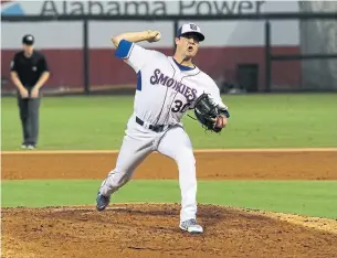  ?? ICON SPORTSWIRE GETTY IMAGES FILE PHOTO ?? Thomas Hatch was a footnote in the trade in which the Blue Jays acquired him last summer, but he’s shown he has a big-league arm with a 2.80 ERA and 34 strikeouts over 35 1 ⁄ innings. 3