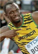  ??  ?? All guns blazing: Usain Bolt