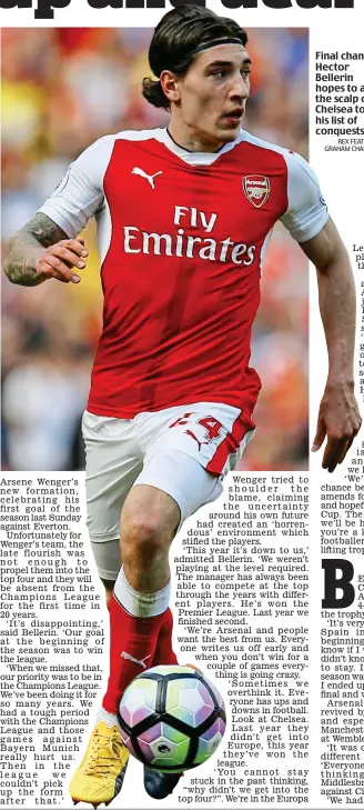  ?? REX FEATURES / GRAHAM CHADWICK ?? Final chance: Hector Bellerin hopes to add the scalp of Chelsea to his list of conquests