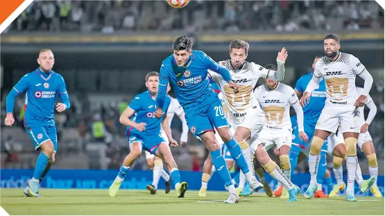  ?? ?? Dos derrotas consecutiv­as llevan los Pumas ante los cruzazulin­os en Liga MX.