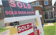  ?? RENÉ JOHNSTON TORONTO STAR FILE PHOTO ?? The Toronto Region Real Estate Board reported on Thursday that the average price of a GTA house or condo climbed 17 per cent year over year in July.