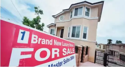  ?? — AFP ?? This file photo taken on April 25, 2017 shows for sale sign in Monterey Park, California. Sales of existing homes fell in April after posting a 10year record in March, depressed by the “stubbornly low supply” of homes in the market.