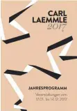  ?? FOTO: SVL ?? Das Titelblatt des Programmhe­fts zum Carl-Laemmle-Jahr.
