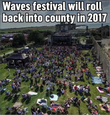  ??  ?? An aerial view of the Waves Festival for Fethard RNLI.