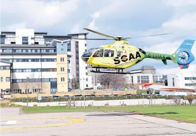  ?? Photograph by Kami Thomson ?? LIFESAVER: Scotland’s Charity Air Ambulance Helimed 79, based in Aberdeen.