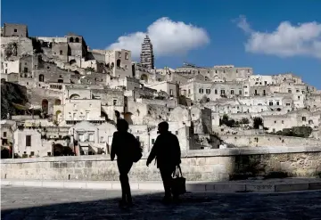  ??  ?? This file photo shows visitors in the southern Italian city of Matera, which has been selected as the 2019 European Capital of Culture. — AFP photo