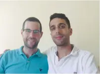  ?? (Courtesy) ?? YOCHAI WERMAN (left) and his partner, Yotam Hacohen, will hold a symbolic wedding during today’s Gay Pride Parade.