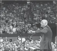  ?? Silas Walker/Lexington Herald-Leader/TNS ?? New Kentucky basketball head coach Mark Pope speaks during an introducto­ry event at Rupp Arena in Lexington, Ky, on April 14.