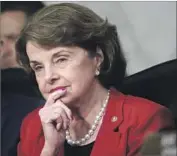  ??  ?? “DO YOU REALLY believe that this had to do with Director Comey’s performanc­e?” veteran Sen. Dianne Feinstein (D-Calif.) asked the attorney general.