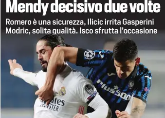  ?? GETTY ?? Cristian Romero, 22 anni, lotta con Isco