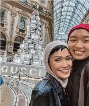  ?? Courtesy of Duyen Nguyen ?? Duyen Nguyen and daughter Chloé take a selfie in Milan ahead of their Gucci photo shoot.