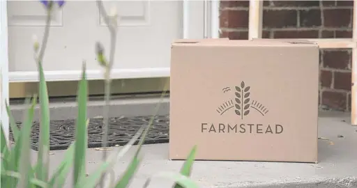  ?? FARMSTEAD ?? Farmstead, an app-based grocery service, uses artificial intelligen­ce technology to provide affordable, fresh groceries.